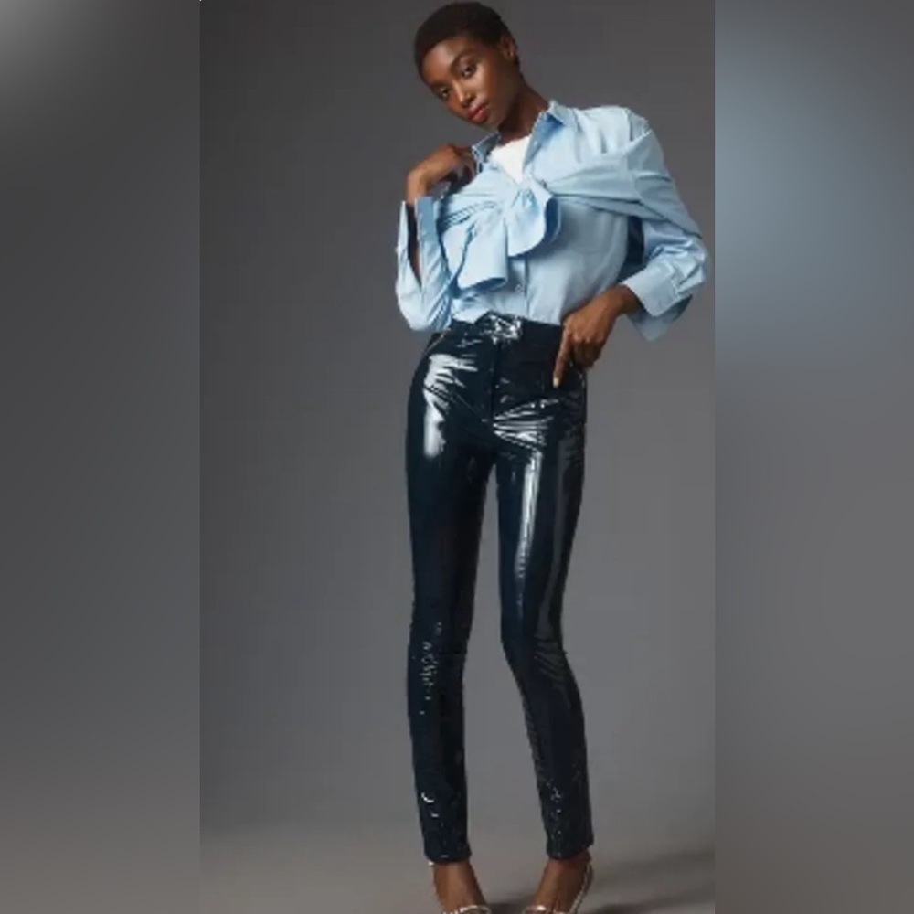 NEW Maeve Faux Leather Skinny Leggings Size - 14P